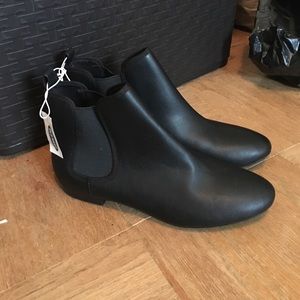 Faux leather boots