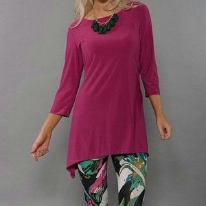 Magenta Sidetail tunic