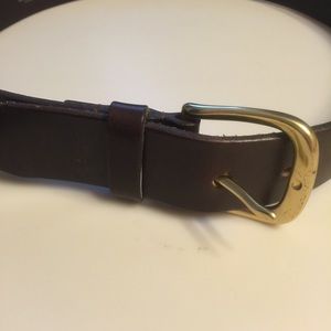 Brown leather belt