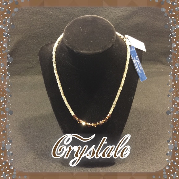 Crystale by L&J Brown Swarovski Necklace NWT