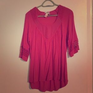 Hot pink tunic top