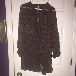 Free people paisley patterned dress size xs
