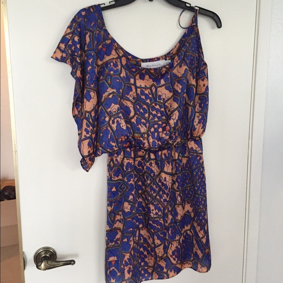 Tie shoulder mini dress