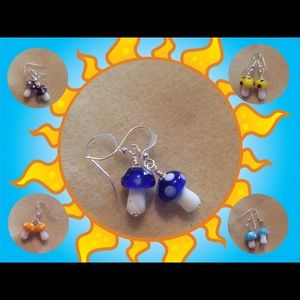 Hand Crafted Fairy Glass Mushrooms