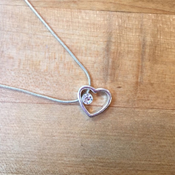 Heart and gemstone necklace