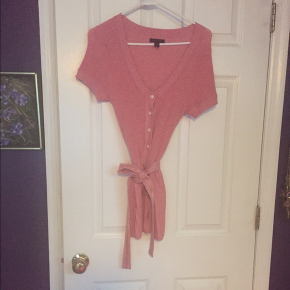Tommy Hilfiger pink short sleeve sweater size S