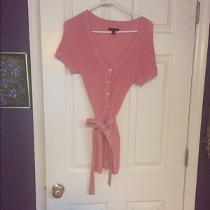 Tommy Hilfiger pink short sleeve sweater size S