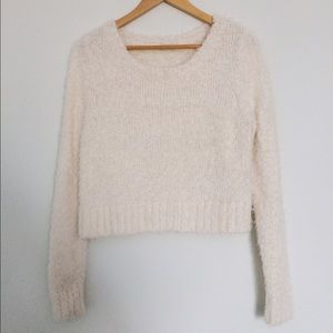 Fuzzy cream sweater ❁