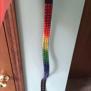 Rainbow studded belt