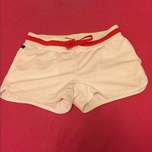 White Nike shorts