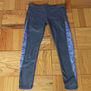 Fabletics Grey and Purple Workout Leggings