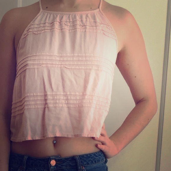 Soft pink cropped tank (F21)