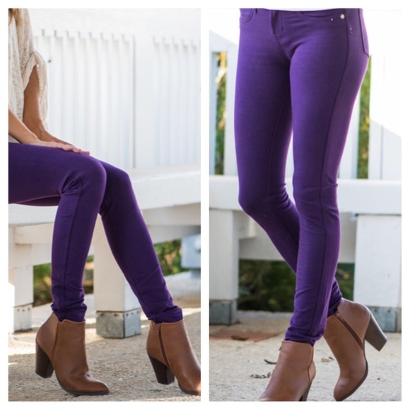 Plum Jeggings - Picture 2 of 3