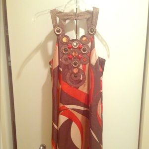 Nanette Lepore multi colored geometric dress SZ 4