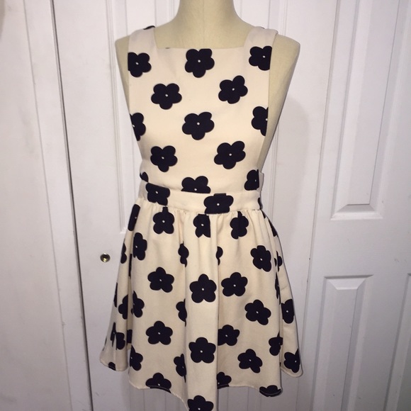 Floral pattern overall dress