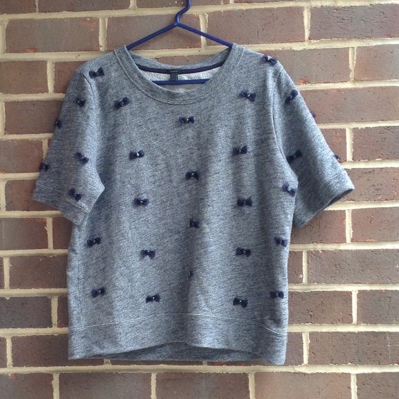 FINAL SALE J.crew mini bow pullover RARE