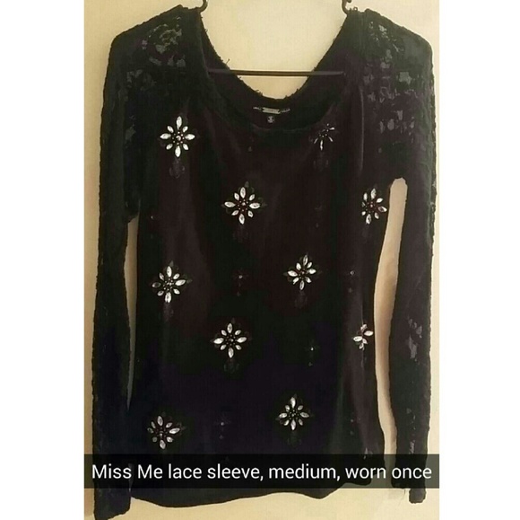 Miss Me Long Sleeve Stone Top