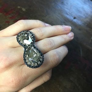 Swarovski Rhinestone Bow-tie Ring