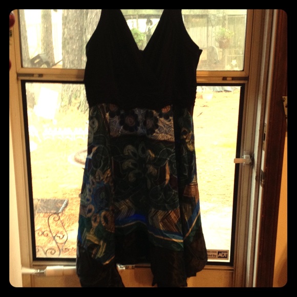 Beautiful blue and black dress