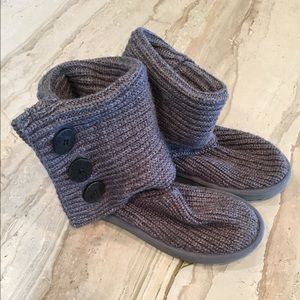 Gray Knit 'Cardy' UGG Australia Boots Size 8
