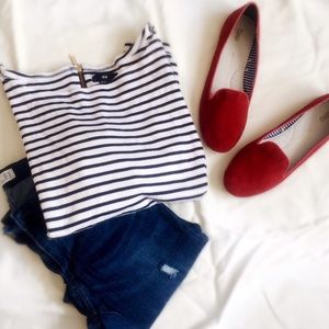 GAP Red Velvet loafers