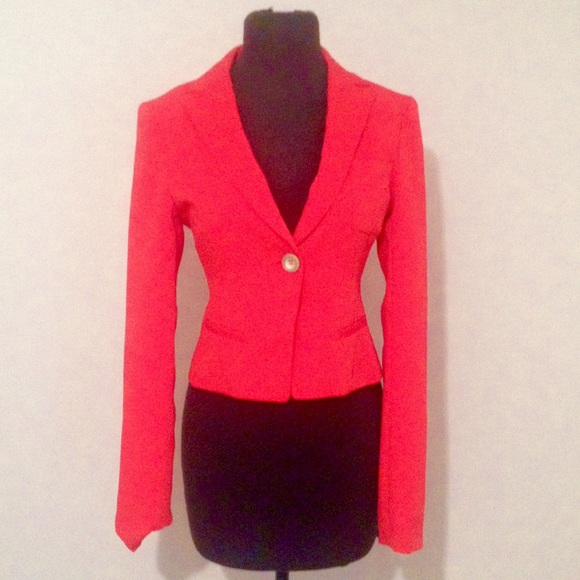 Nanette Lepore red silk blazer