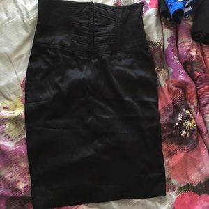 Sultry High-Wasted Silk Pencil Skirt