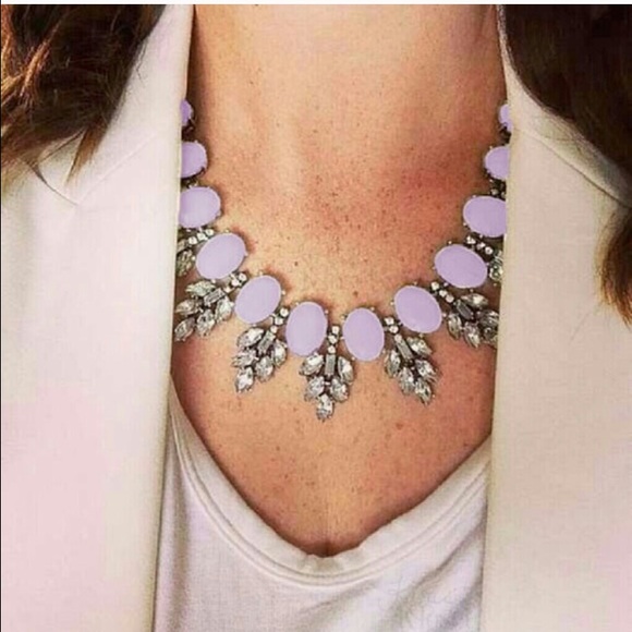 Jewelry | purple crystal leaves necklace - Picture 2 of 3