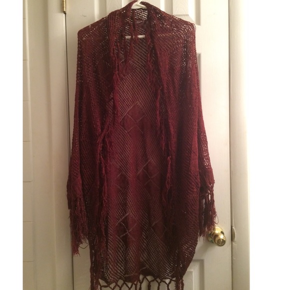 Maroon wrap/sweater