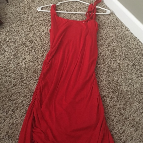Short red dress