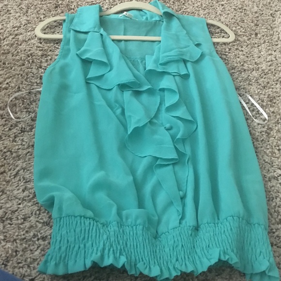 Turquoise top