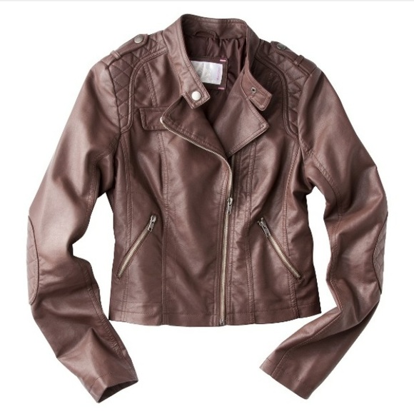Xhilaration Jackets & Blazers - Moto jacket brown faux leather