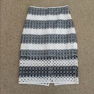 Perforated lace skirt