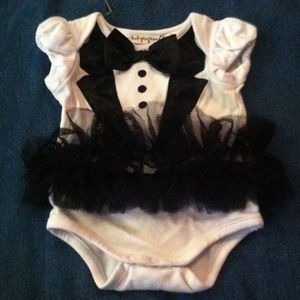 Baby tuxedo onesie