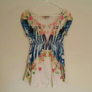 Long top with cinched waist