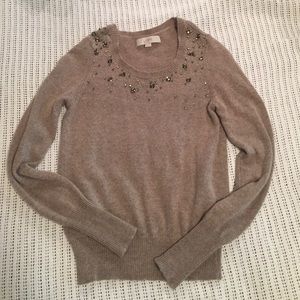 Rhinestone loft sweater