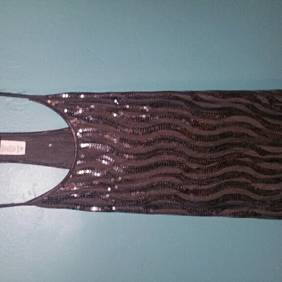 Ladies grey sequence tank top! New