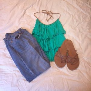 Emerald Greed Halter Top