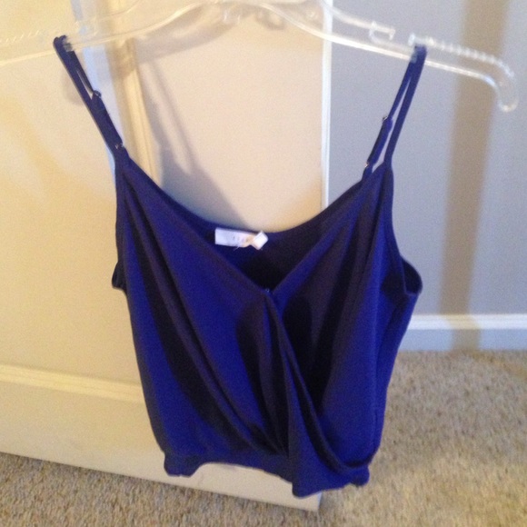 Silky blue strappy shirt from Nordstrom!