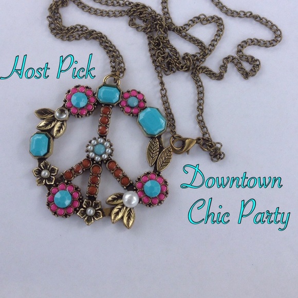 Host Pick Colorful Peace Sign Necklace LAST ONE - Picture 4 of 4