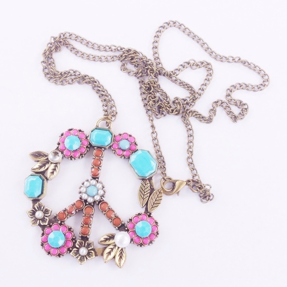 Host Pick Colorful Peace Sign Necklace LAST ONE - Picture 2 of 4