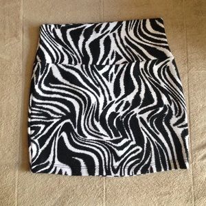 Zebra Mini Skirt