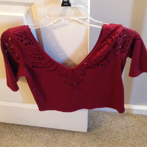 Red crop top from urban outfitters