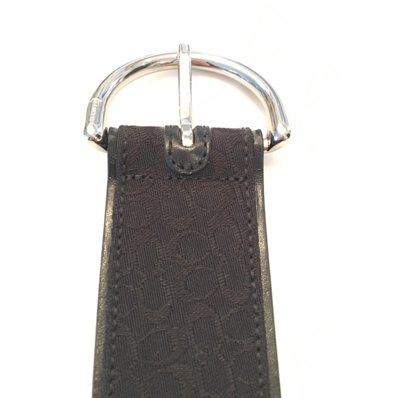 Women's black coach belt