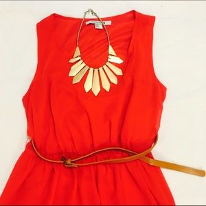 F21 Coral Sundress & Belt