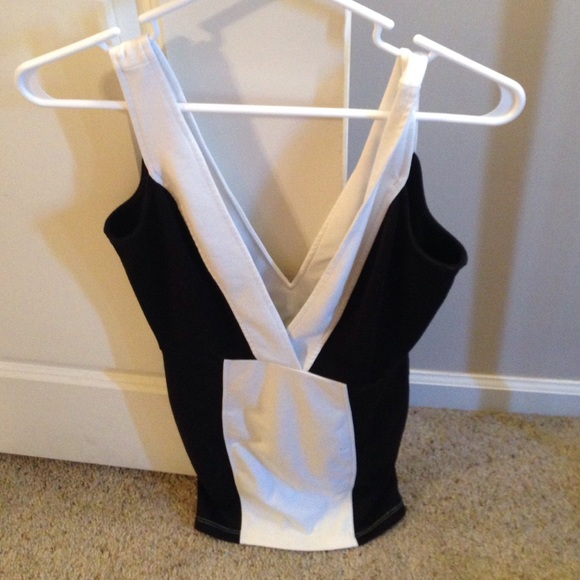 Nasty gal black and white dress