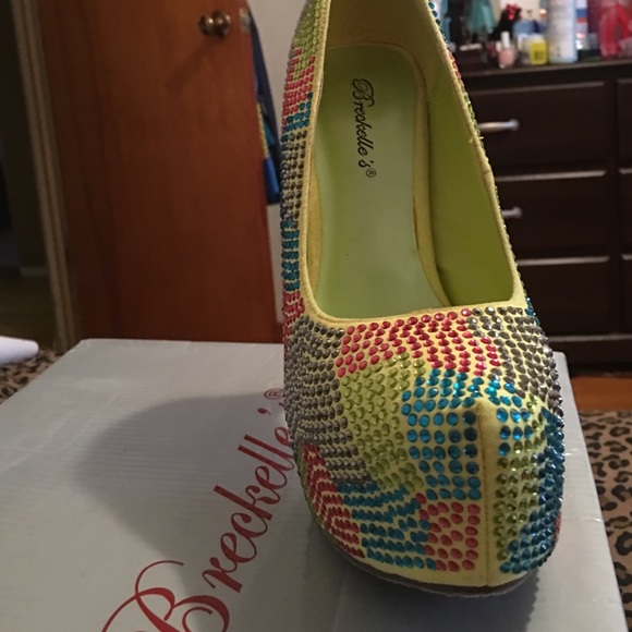 Colorful Rhinestone Heels - Picture 2 of 3