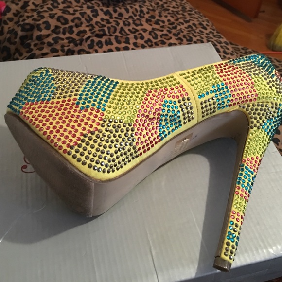 Colorful Rhinestone Heels - Picture 3 of 3