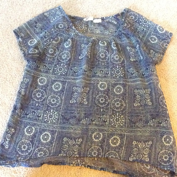 Sheer short sleeve shirt!