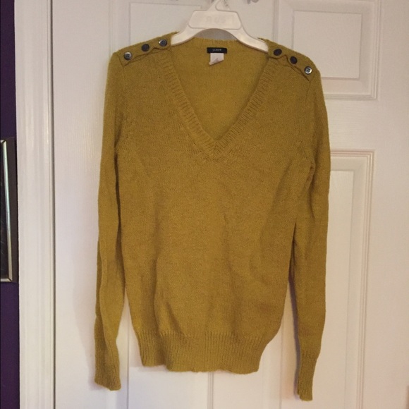 J.Crew olive green V neck sweater size S